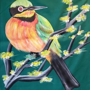 African print is hand painted on cloth